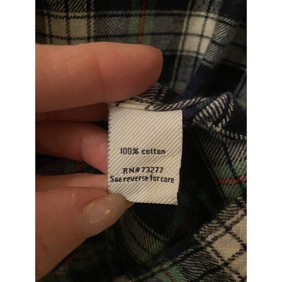 Croft&Barrow Green&Blue Men's Flannel Button-Down Shirt. Sz.L - Picture 4 of 4